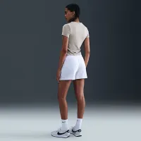 Nike Sportswear Chill Knit женская Tight Short-Sleeve Mock-Neck Top цвет коричневый