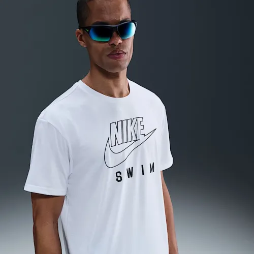 Nike Swim Swoosh Hydroguard чоловічі Short-Sleeve Top колір білий