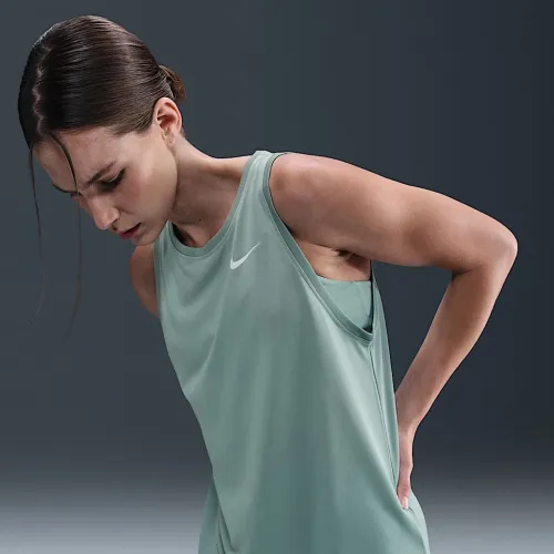 Nike Dri-FIT жіноча тренувальні Tank колір зелений