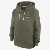 New Orleans Saints Salute to Service Sideline женская Nike Dri-FIT NFL Pullover Толстовка с капюшоном цвет коричневый