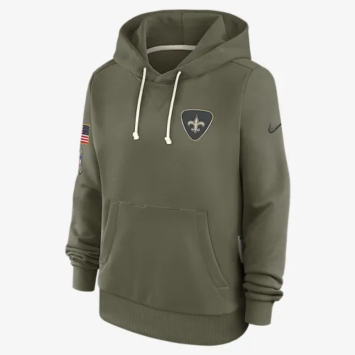 New Orleans Saints Salute to Service Sideline женская Nike Dri-FIT NFL Pullover Толстовка с капюшоном цвет коричневый