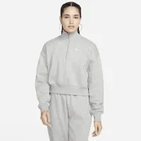 Nike Sportswear Phoenix Fleece жіноча 1/2-Zip Cropped світшот колір сірий
