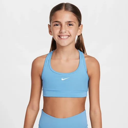 Nike Swoosh Girls' Sports Bra синий