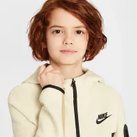 Nike Sportswear Tech Fleece Big детские Full-Zip Толстовка с капюшоном цвет коричневый