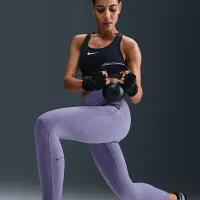 Nike Universa женская Medium-Support С высокой Талией 7/8 лосины цвет фиолетовый