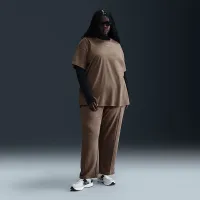 Nike Sportswear Essential жіноча футболка (великі розміри) колір коричневий