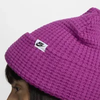 Nike Peak Waffle Knit Beanie колір фіолетовий