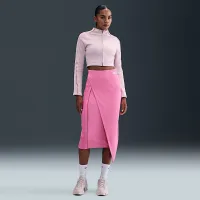 Nike Naomi Osaka женская С высокой Талией Ribbed Maxi юбка Pink