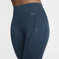 Nike Go женская Firm-Support С высокой Талией Cropped лосины с карманамисиний