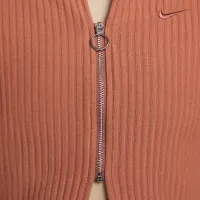Nike Sportswear Chill Rib женская Slim Full-Zip Cardigan Orange
