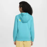 Club Америка Club Big детские (для мальчиков) Nike Soccer Full-Zip French Terry Толстовка с капюшоном цвет зеленый