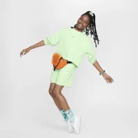 Nike Sportswear Big дитячі (Girls') Dri-FIT Fleece шорти колір зелений