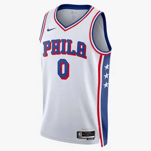 Tyrese Maxey Philadelphia 76ers 2023/24 Association Edition чоловічі Nike Dri-FIT NBA Swingman Jersey колір білий