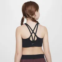 Nike One Big дитячі (Girls') Long-Line Sports Bra колір чорний