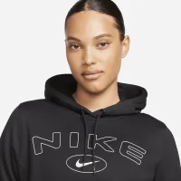 Nike Therma-FIT One женская Pullover Graphic Толстовка с капюшоном цвет черный