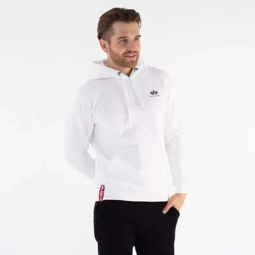 Кофта/футболка Alpha Industries Basic Hoody Small Logo 19631809 - Біла