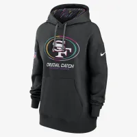 San Francisco 49ers Crucial Catch Club женская Nike NFL Pullover Толстовка с капюшоном цвет черный