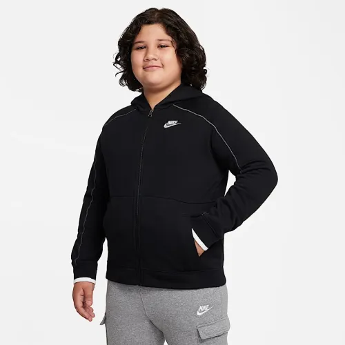 Nike Sportswear Big дитячі (для хлопчиків) Full-Zip Толстовка з капюшоном (Extended Size) колір чорний
