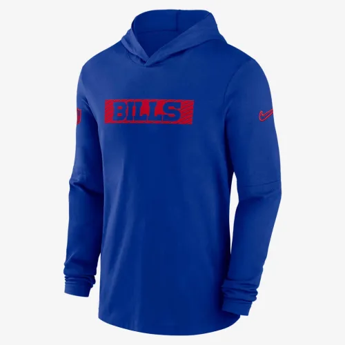 Buffalo Bills Sideline чоловічі Nike Dri-FIT NFL Long-Sleeve Hooded Top блакитний