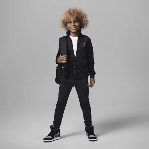 Nike Jordan Take Flight цвет черный and Gold Tricot набор Little Kids Tracksuit цвет черный