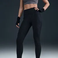 Nike Universa женская Medium-Support С высокой Талией 7/8 лосины цвет черный