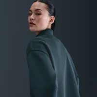 Nike Sportswear Phoenix Fleece женская оверсайз 1/4-Zip Long свитшот цвет зеленый