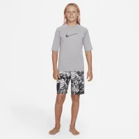 Nike Heather Big детские (для мальчиков) Half Sleeve Hydroguard цвет серый