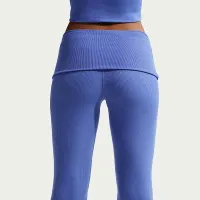 Nike Sportswear Chill Knit женская Mid-Rise Tight Ribbed Pants синий