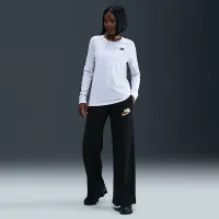 Nike Sportswear Club Fleece женская Mid-Rise Wide-Leg Pants цвет черный