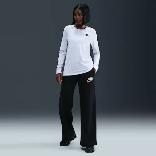 Nike Sportswear Club Fleece женская Mid-Rise Wide-Leg Pants цвет черный