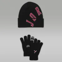 Nike Jordan Big детские 2-Piece Varsity Beanie набор цвет черный