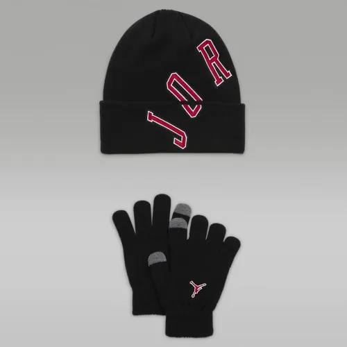 Nike Jordan Big детские 2-Piece Varsity Beanie набор цвет черный