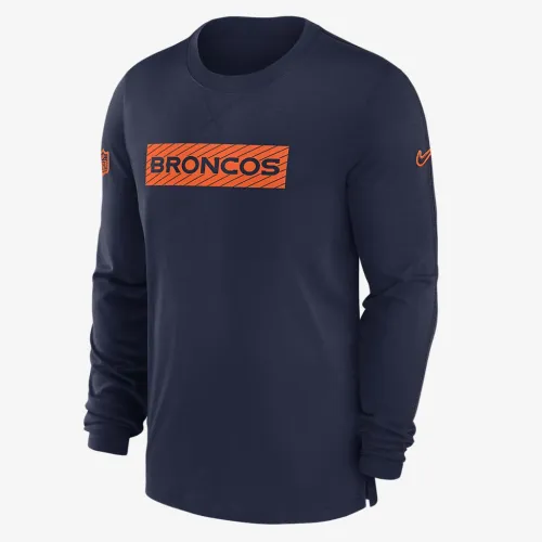 Denver Broncos Sideline Player Team Issue Men’s Nike Dri-FIT Long-Sleeve Top блакитний