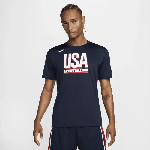 USA Practice чоловічі Nike баскетбольні футболка блакитний
