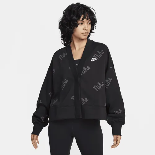 Nike Sportswear Phoenix Fleece женская Over-оверсайз Cardigan цвет черный