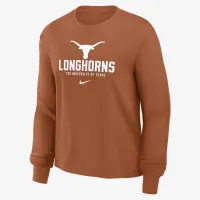 Texas Longhorns Primetime University Boxy женская Nike College Long-Sleeve футболка Orange