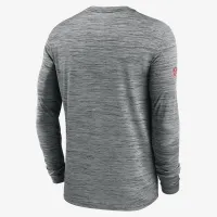 Kansas City Chiefs Sideline Velocity мужские Nike Dri-FIT NFL Long-Sleeve футболка цвет серый