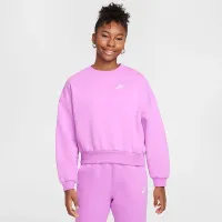 Nike Sportswear Club Fleece Girls' Boxy Crew-Neck свитшот цвет фиолетовый