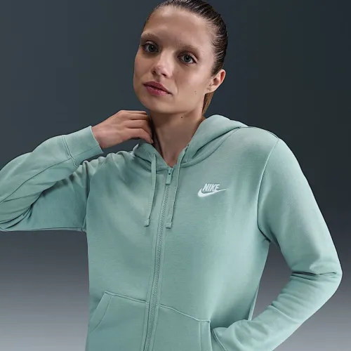 Nike Sportswear Club Fleece жіноча Full-Zip Толстовка з капюшоном колір зелений