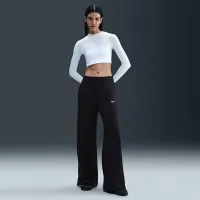 Nike Sportswear Phoenix Fleece женская С высокой Талией Wide-Leg Pants цвет черный