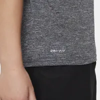 Nike Heather Big детские (для мальчиков) Half Sleeve Hydroguard цвет черный