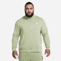 Nike Sportswear Club мужские Brushed-Back 1/2-Zip Pullover цвет зеленый