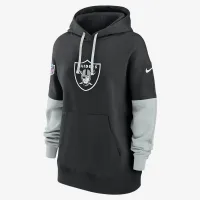 Las Vegas Raiders Sideline Essential женская Nike NFL Pullover Толстовка с капюшоном цвет черный