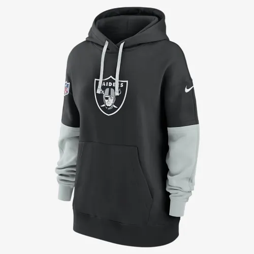 Las Vegas Raiders Sideline Essential женская Nike NFL Pullover Толстовка с капюшоном цвет черный