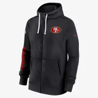 San Francisco 49ers Sideline Team Issue Club мужские Nike NFL Pullover Толстовка с капюшоном цвет черный