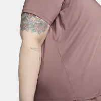 Nike One Classic женская Dri-FIT Short-Sleeve Top (большие размеры) цвет фиолетовый