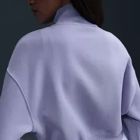 Nike Sportswear Phoenix Fleece женская 1/2-Zip Cropped свитшот цвет фиолетовый