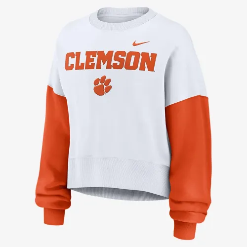 Clemson Tigers Primetime жіноча Nike College Pullover Crew колір білий