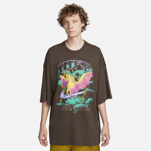 Nike Sportswear чоловічі футболка колір коричневий