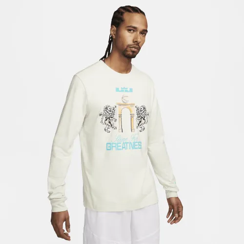 Nike LeBron мужские Long-Sleeve футболка цвет зеленый